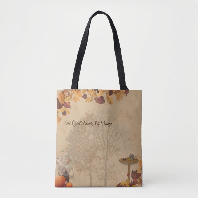 Bolsa Tote A Bela Quietude da Mudança - Saca de Outono (Frente)