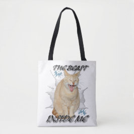 Bolsa Tote A Besta Dentro de Mim sacola engraçada de meme