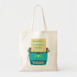 Bolsa Tote A biblioteca personalizada registra a máquina de