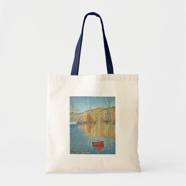 Bolsa Tote A boia vermelha de Paul Signac, Pointilismo da Vin (Frente)