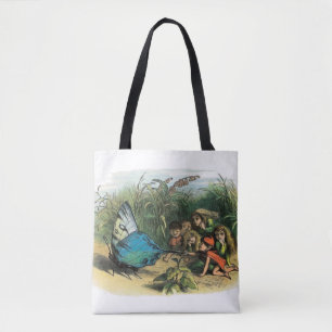 Bolsa Tote A borboleta e o desenho das elfos
