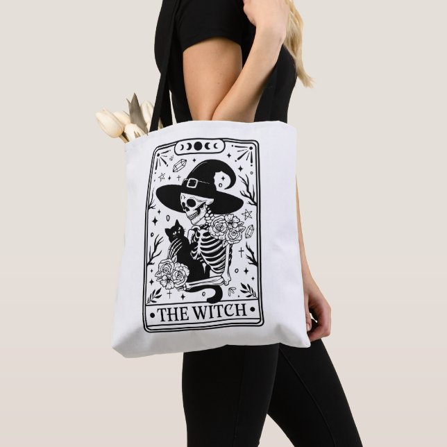 Bolsa Tote A Bruxa Tarot Halloween Trick Treat (Close Up)