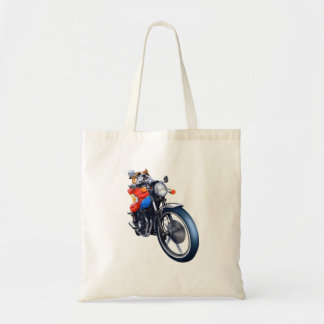 BOLSA TOTE A BULLDOG RIDING BIKE