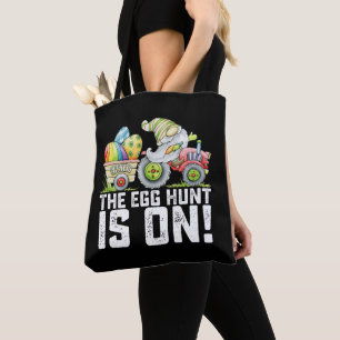 Bolsa Tote A Caça ao Ovo Está No Gnome Páscoa Engraçada