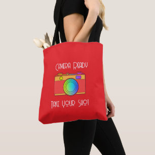 Bolsa Tote A Câmera Pronta Leva O Teu Vermelho
