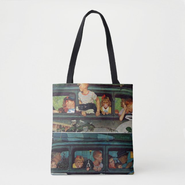 Bolsa Tote A caminho de Norman Rockwell (Frente)