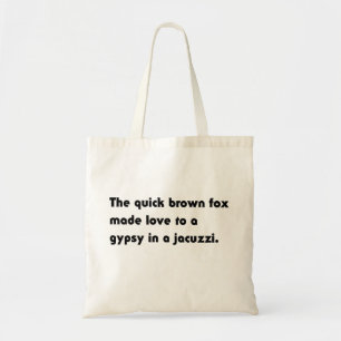 Bolsa Tote A Camiseta Pangrama do Raposo Marrom Rápido... Jac