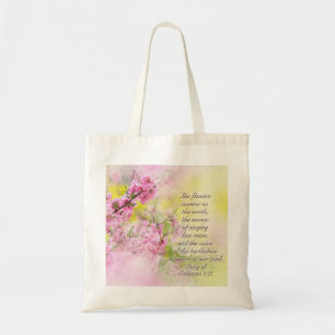 Bolsa Tote A canção de flores do 2:12 de Solomon aparece na