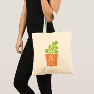 Bolsa Tote A chalaça de jardinagem engraçada não faz couve