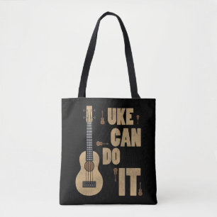 Bolsa Tote A chalaça Uke de Ukelele pode fazê-lo Hawaiian