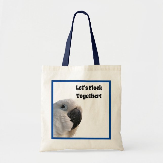 Bolsa Tote A Cockatoo do Dia da Amizade Junta Foto Engraçada (Frente)