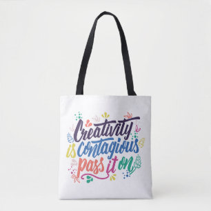 Bolsa Tote A Criatividade É Contagiosa E Transmite-A.