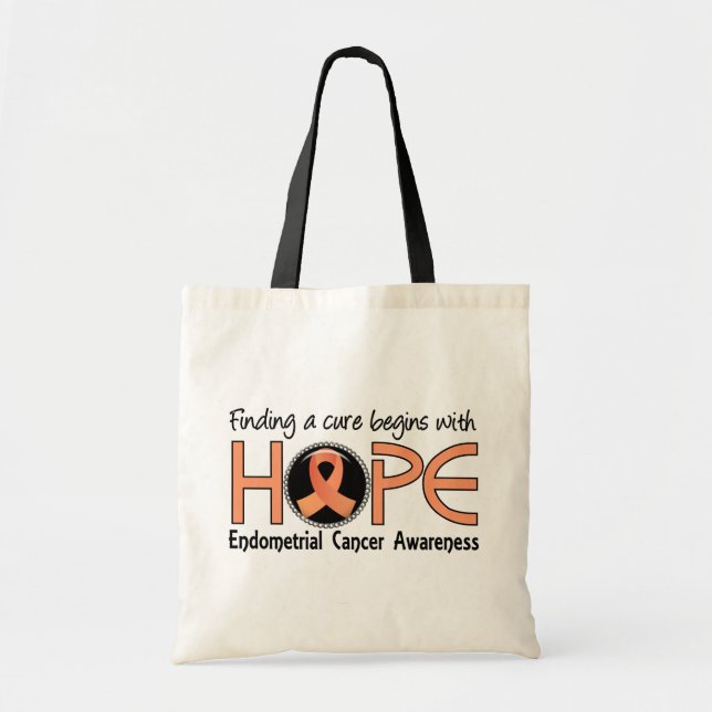 Bolsa Tote A cura começa com o cancer Endometrial da (Frente)
