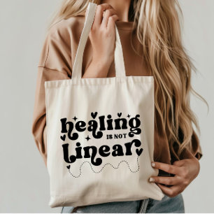 Bolsa Tote A cura não é uma citação de saúde mental linear