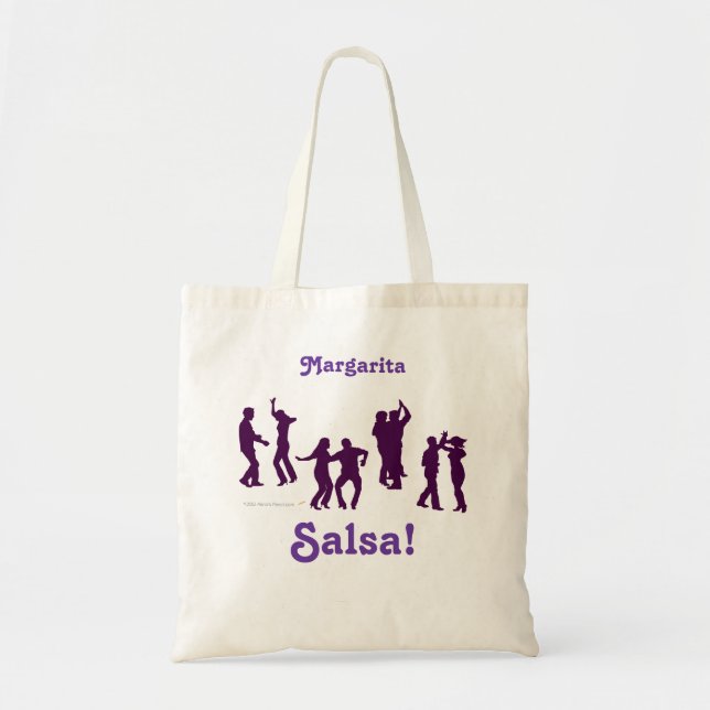 Bolsa Tote A dança da salsa levanta as silhuetas feitas sob (Frente)