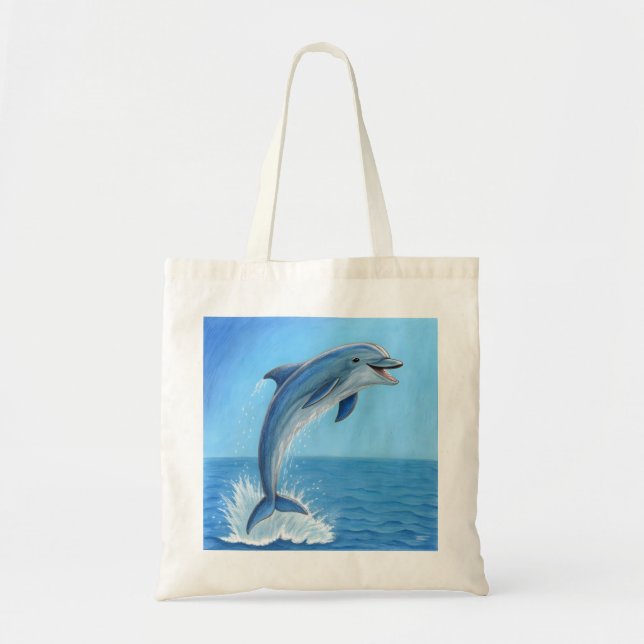 Bolsa Tote A Dança Silenciosa do Golfinho (Frente)