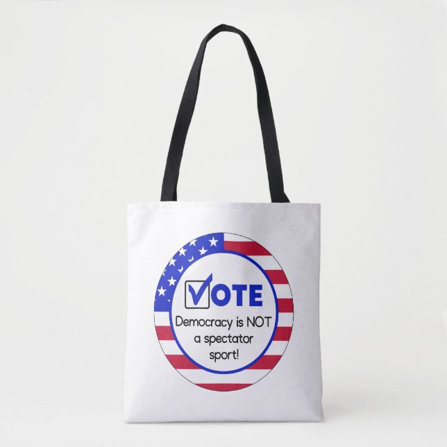 Bolsa Tote A democracia NÃO é um esporte espectador! (Frente)