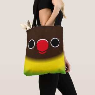 Bolsa Tote A face de um Agapornis personatus normal