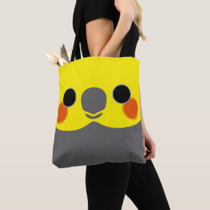 Bolsa Tote A face de um calopsita cinza macho normal