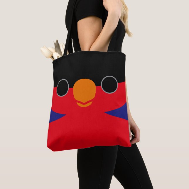 Bolsa Tote A face de um lori de cabeça preta (Close Up)