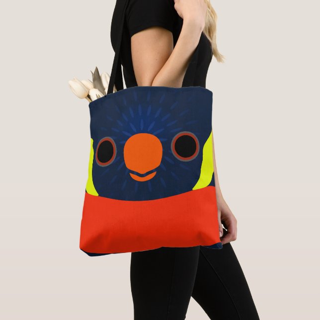 Bolsa Tote A face de um lorikeet Sunset (Close Up)