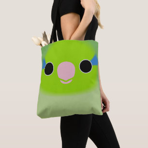 Bolsa Tote A face de um macho normal de periquito-do-pacífico