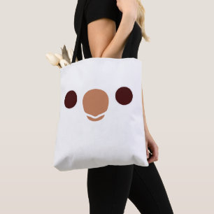 Bolsa Tote A face de um papagaio-monge albino