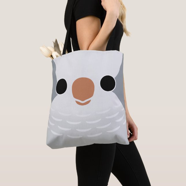 Bolsa Tote A face de um papagaio monge cinzento (Close Up)