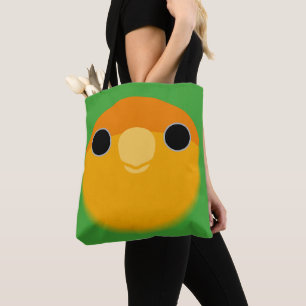 Bolsa Tote A face de um periquito-de-faces-alaranjadas