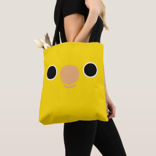 Bolsa Tote A face de um periquito dourado