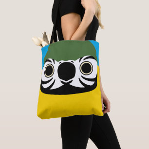 Bolsa Tote A face de uma arara-canindé