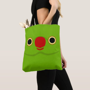Bolsa Tote A face de uma fêmea normal de periquito-de-colar