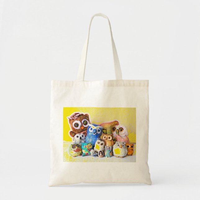 Bolsa Tote A família da coruja (Frente)