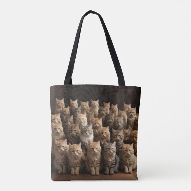 Bolsa Tote a família dos gatos (Verso)