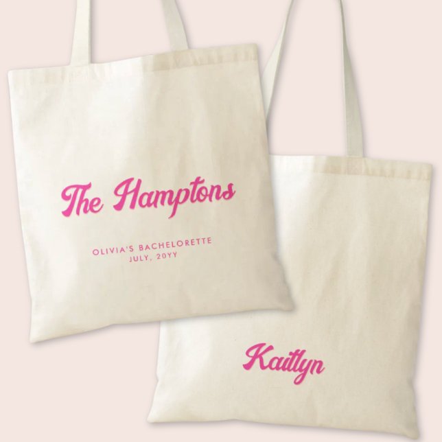 Bolsa Tote A Festa de solteira Personalizada Hamptons (The Hamptons Bachelorette Party Tote Bag)