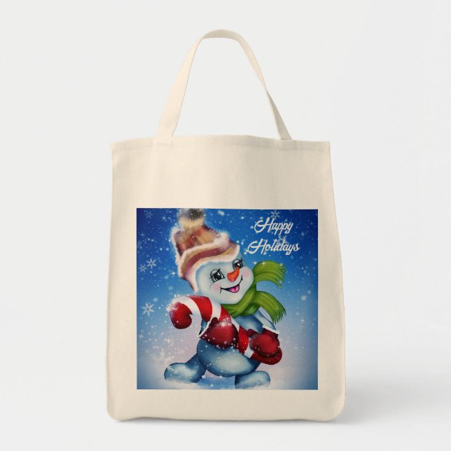 Bolsa Tote A festive snowman   (Frente)