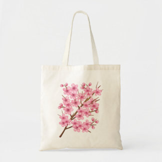 Bolsa Tote A flor de Sakura planta a arte