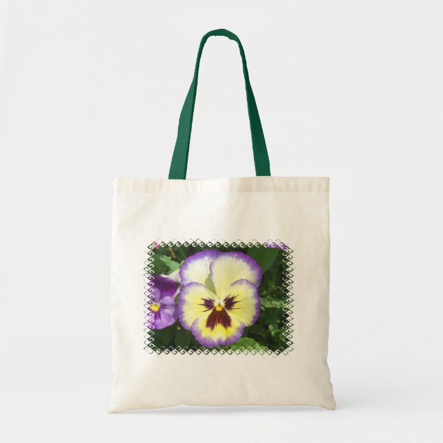 Bolsa Tote A flor do amor perfeito representa a sacola (Frente)