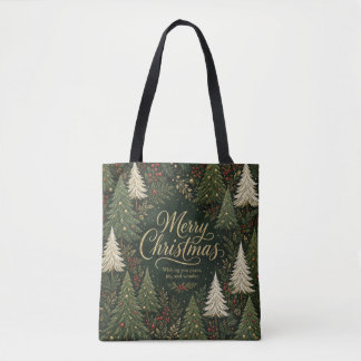 Bolsa Tote A Floresta Dourada do Natal
