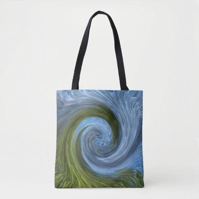 Bolsa Tote A floresta perto do lago.. (Frente)