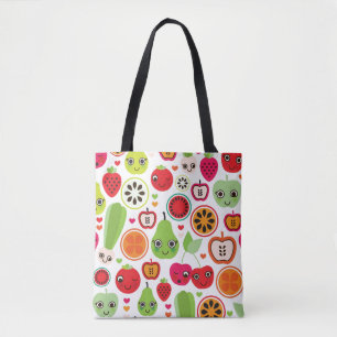Bolsa Tote a fruta caçoa a maçã da ilustração