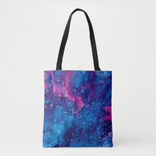 Bolsa Tote A galáxia espacial aquarela céu noturno com estr