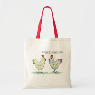 Bolsa Tote A galinha engraçada era um ovo da páscoa