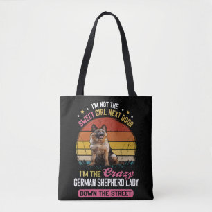 Bolsa Tote A German shepherd Louca Da Rua