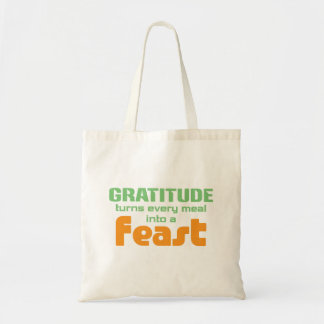 Bolsa Tote A gratidão transforma toda refeição em um banquete