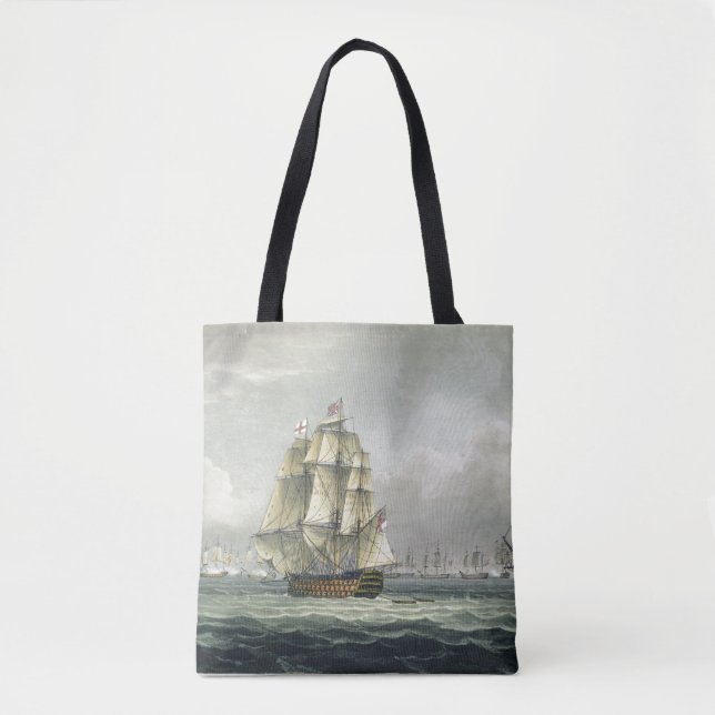 Bolsa Tote A HMS Victory que navega para a linha francesa (Frente)