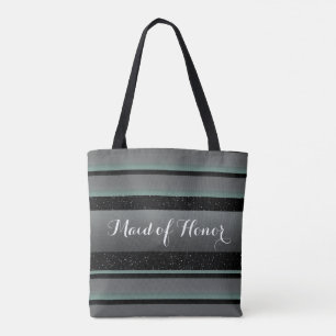 Bolsa Tote A hortelã elegante & polvilha madrinha de