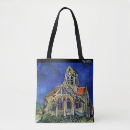 Bolsa Tote A Igreja em Auvers – Texto Personalizado