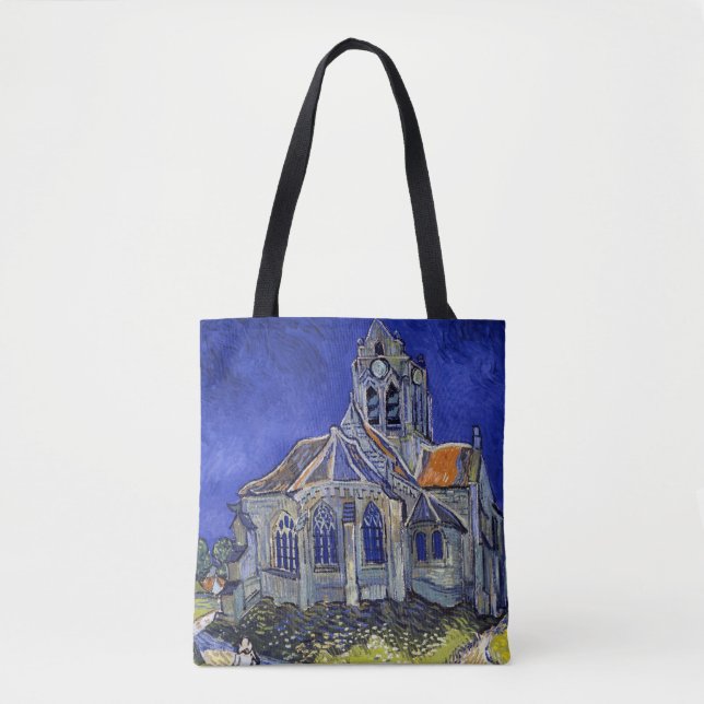 Bolsa Tote A Igreja em Auvers, Van Gogh (Frente)