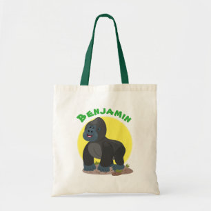Bolsa Tote A ilustração de desenhos animados de gorila, um 